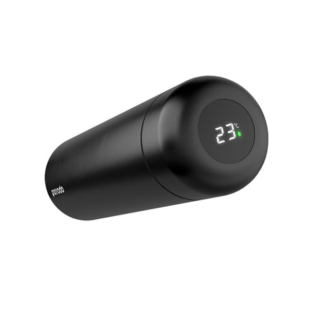 مطارة ماء ذكية حافظة للبرودة والسخونة بسعة 500 مللي أسود | Porodo Smart Water Bottle with Temperature Indicator