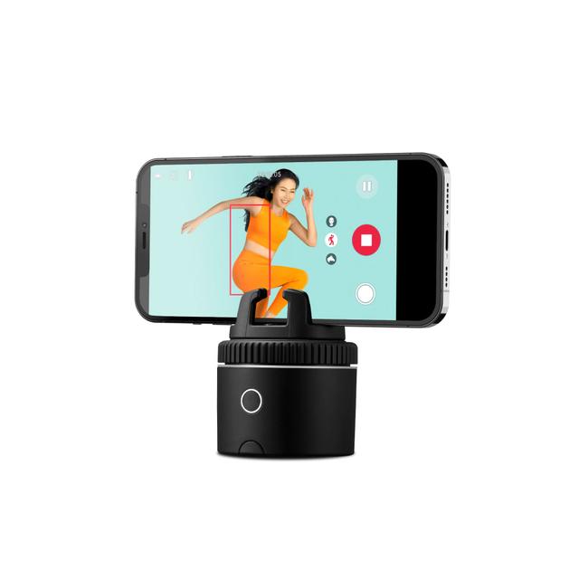 Pivo Silver Pod Starter Pack | Fast Auto Tracking Smartphone Interactive Content Creation Pod with Smart Mount + Travel Case | 360° Hands-Free Photos or Videos | Easy Special Effects for iPhone or Android - SW1hZ2U6MzYyNzA4