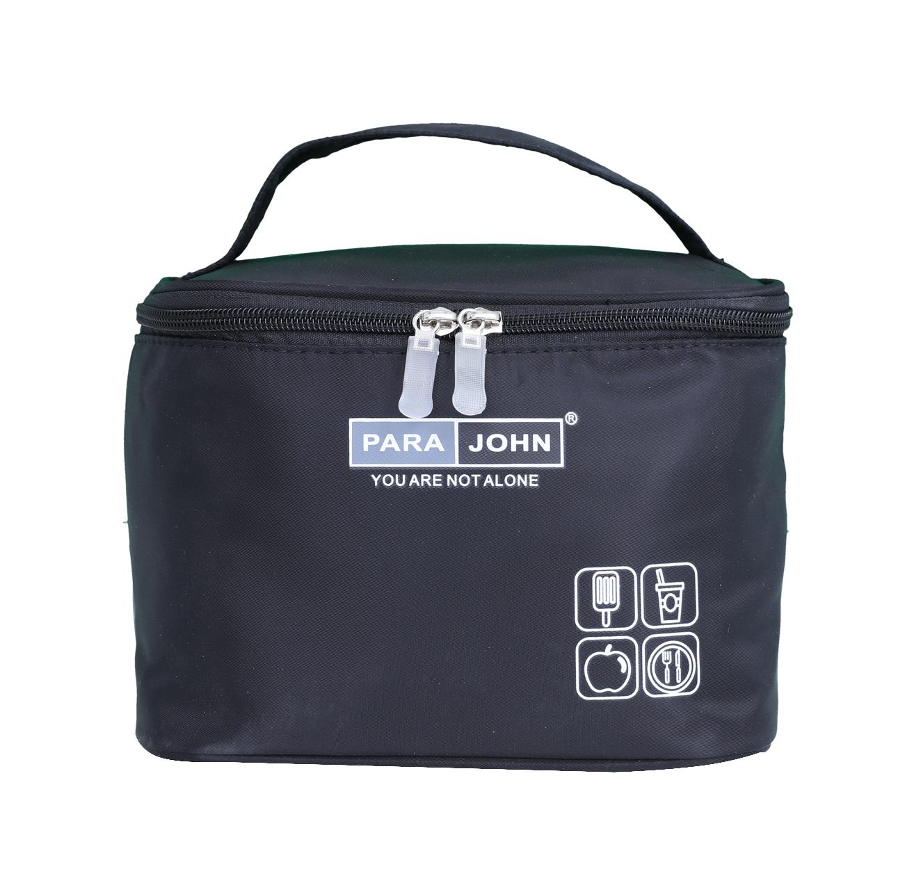 شنطة طعام محمولة قياس 8 إنش لون أسود Lunch Bag, 8''- Perfect Bento Bag, Lunch Box Carrier - Bento Container with Shoulder Strap - PARA JOHN