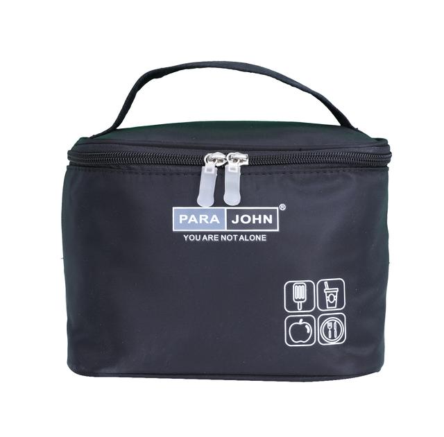شنطة طعام محمولة قياس 8 إنش لون أسود Lunch Bag, 8''- Perfect Bento Bag, Lunch Box Carrier - Bento Container with Shoulder Strap - PARA JOHN - SW1hZ2U6NDE4MzMz