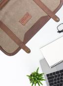 حقيبة وشنطة لابتوب لون بيج قياس 13.3 انش Canvas Messenger Backpack - Canvy - SW1hZ2U6NDE2ODM0