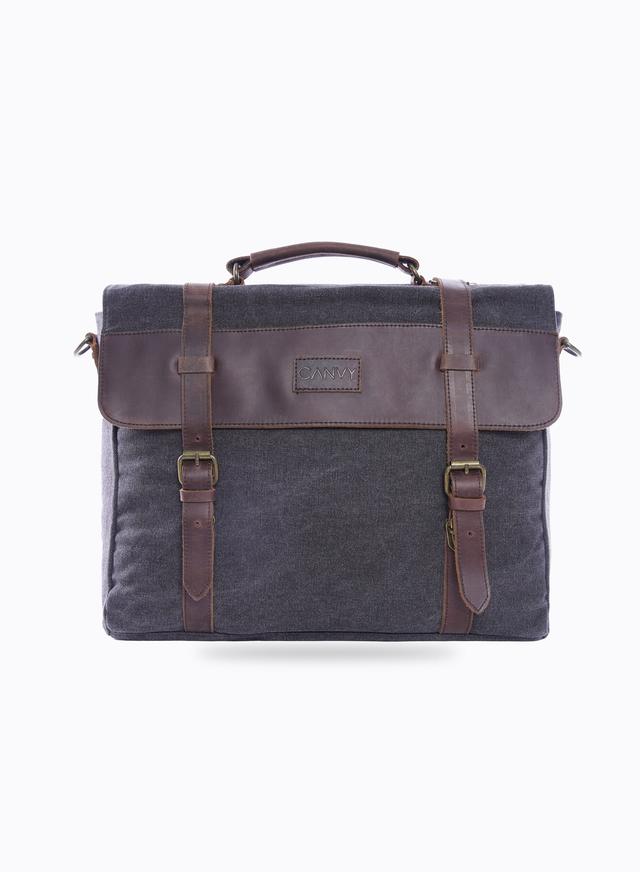 حقيبة وشنطة لابتوب لون أسود قياس 13.3 انش Canvas Messenger Backpack - Canvy - SW1hZ2U6NDE2NzY5