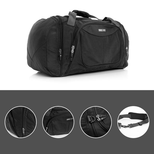 شنطة سفر محمولة لون أسود PARA JOHN Duffle Bag/Travel Bag - SW1hZ2U6NDMzMjA3