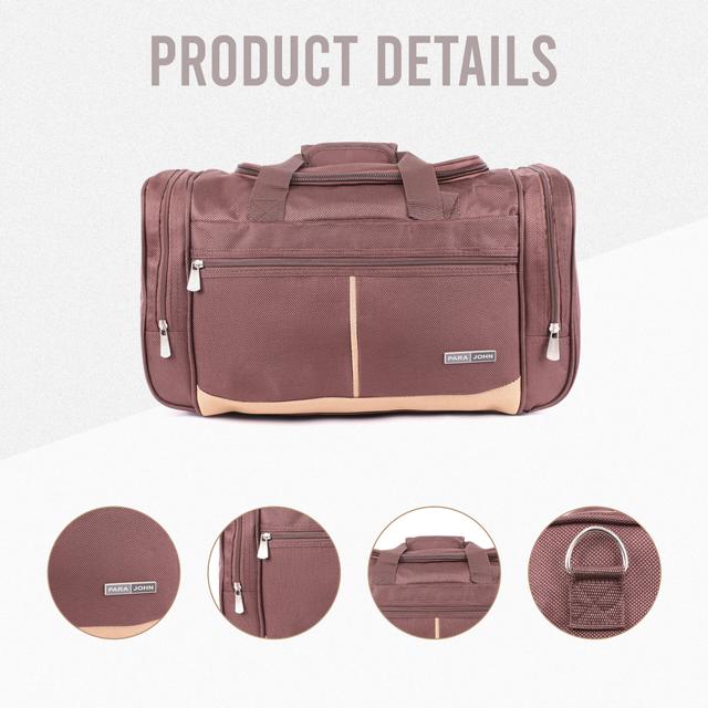 شنطة سفر (حقيبة سفر) – بني فاتح  PARA JOHN Duffle Bag/Travel Bag - SW1hZ2U6NDE5Mjc4