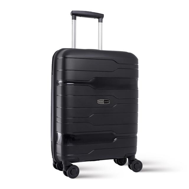 شنطة سفر قياس 20 بوصة لون أسود PARA JOHN Travel Luggage Suitcase - SW1hZ2U6NDMzMTI2
