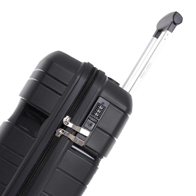 شنطة سفر قياس 20 بوصة لون أسود PARA JOHN Travel Luggage Suitcase - SW1hZ2U6NDMzMTI4