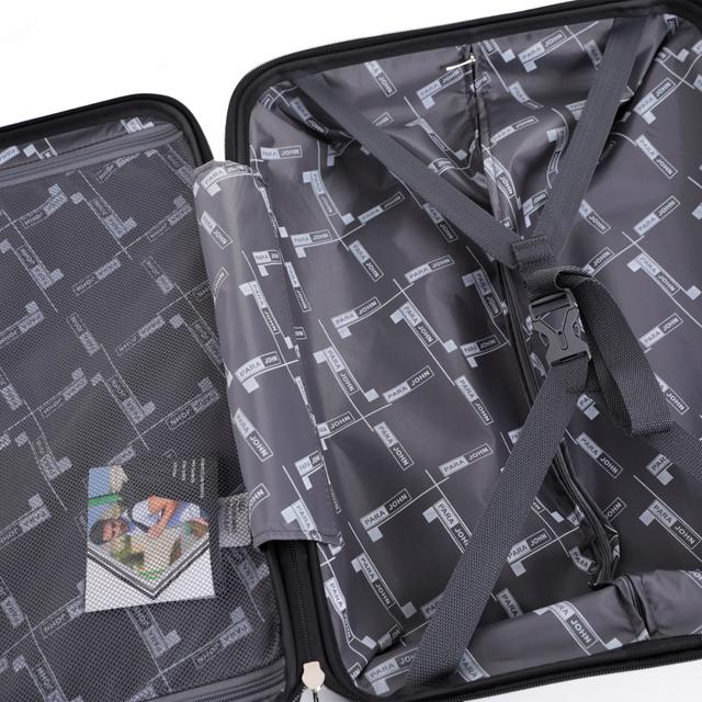 شنطة سفر قياس 20 بوصة لون أسود PARA JOHN Travel Luggage Suitcase - SW1hZ2U6NDMzMTMw