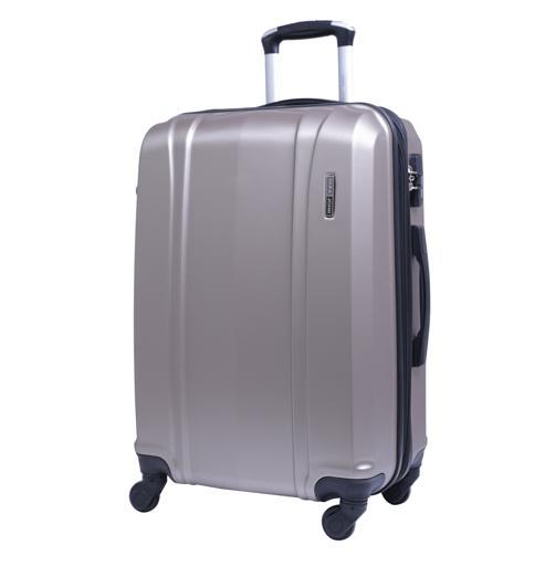 PARA JOHN Abs Luggage Trolley, Champagne 24 Inch