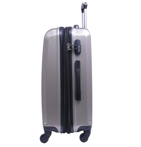 PARA JOHN Abs Luggage Trolley, Champagne 24 Inch - SW1hZ2U6MzY0NjMy