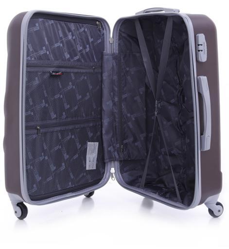 طقم حقائب سفر 3 حقائب مادة ABS بعجلات دوارة (20 ، 24 ، 28) بوصة لون القهوة PARA JOHN - PJTR3011 Palma 3 Pcs Trolley Luggage Set, Coffee - SW1hZ2U6MzY0ODg3