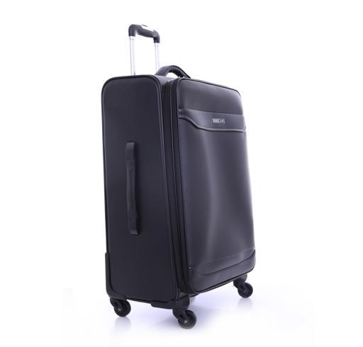 طقم حقائب سفر 3 حقائب مادة PVC بعجلات دوارة (20 ، 24 ، 28) بوصة أسود PARA JOHN - Buffalos 3 Pcs Trolley Luggage Set, Black - SW1hZ2U6MzY1MjQy