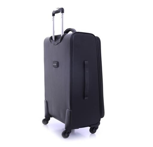 طقم حقائب سفر 3 حقائب مادة PVC بعجلات دوارة (20 ، 24 ، 28) بوصة أسود PARA JOHN - Buffalos 3 Pcs Trolley Luggage Set, Black - SW1hZ2U6MzY1MjUy