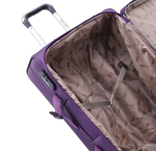 طقم حقائب سفر 3 حقائب مادة البوليستر بعجلات دوارة (20 ، 24 ، 28) بوصة بنفسجي PARA JOHN - 3 Pcs Trolley Luggage Set, Purple - SW1hZ2U6NDM2NjYz