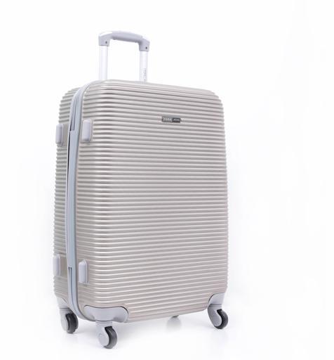 شنطة سفر قياس 24 بوصة لون بيج PARA JOHN Abs Hard Trolley Luggage - SW1hZ2U6MzY1NDE1