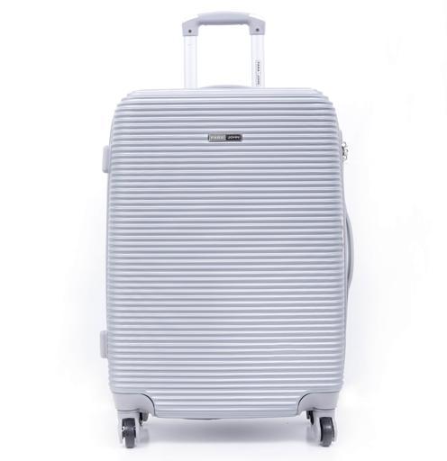 شنطة سفر قياس 20 بوصة لون فضي PARA JOHN Abs Hard Trolley Luggage - SW1hZ2U6MzY1NDk3