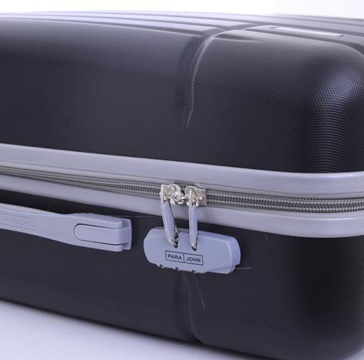 طقم حقائب سفر 3 حقائب مادة ABS بعجلات دوارة (20 ، 24 ، 28) بوصة أسود PARA JOHN - Abs Hard Trolley Luggage Set, Black - SW1hZ2U6NDM2NzY0