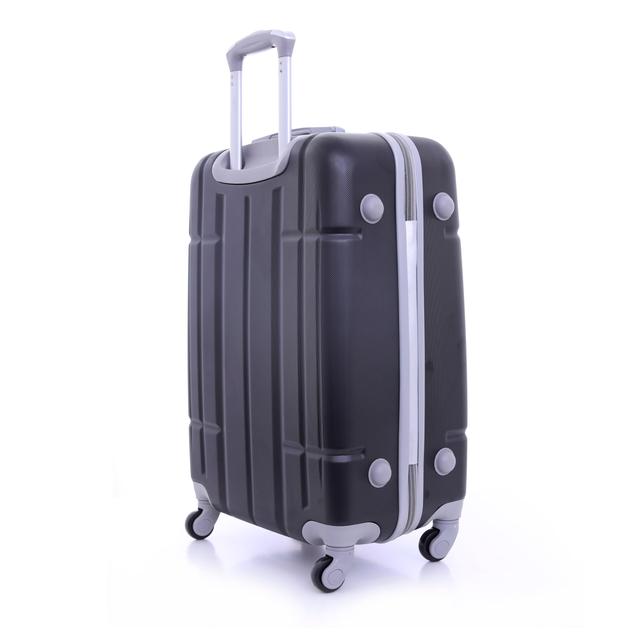طقم حقائب سفر 3 حقائب مادة ABS بعجلات دوارة (20 ، 24 ، 28) بوصة أسود PARA JOHN - Abs Hard Trolley Luggage Set, Black - SW1hZ2U6NDM2NzY4