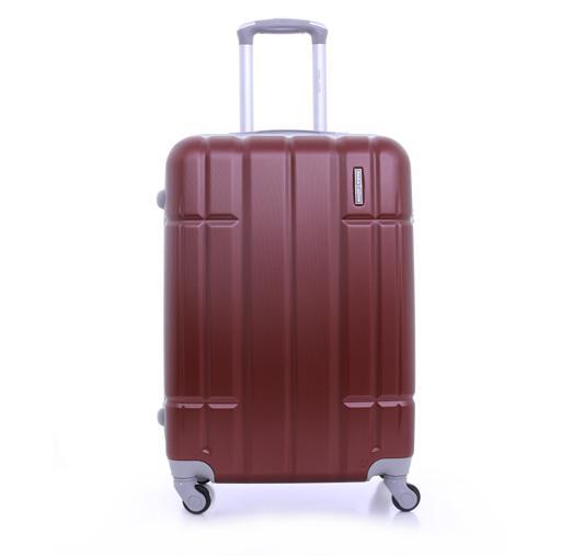 طقم حقائب سفر 3 حقائب مادة ABS بعجلات دوارة (20 ، 24 ، 28) بوصة أحمر كستنائي PARA JOHN - Abs Hard Trolley Luggage Set, Maroon - SW1hZ2U6MzY1MTM3