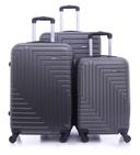 PARA JOHN Abs Hard Trolley Luggage Set, Dark Grey - SW1hZ2U6MzY1NjE0