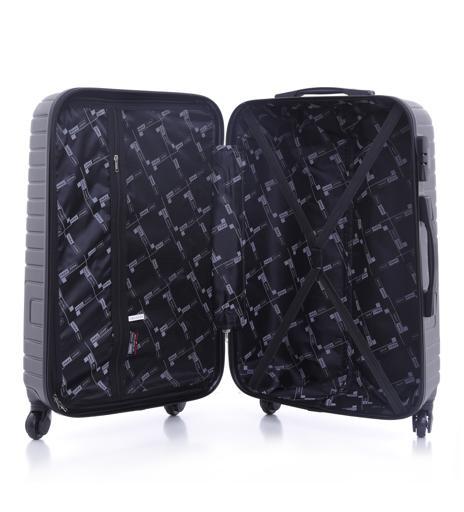 PARA JOHN Abs Hard Trolley Luggage Set, Dark Grey