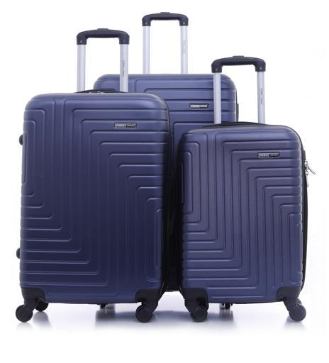 طقم حقائب سفر 3 حقائب مادة ABS بعجلات دوارة (20 ، 24 ، 28) بوصة أزرق PARA JOHN - Abs Hard Trolley Luggage Set, Blue - SW1hZ2U6MzY1NjU5