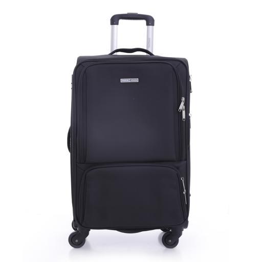 PARA JOHN Polyester Soft Trolley Luggage Set, Black - SW1hZ2U6NDM2Njk5