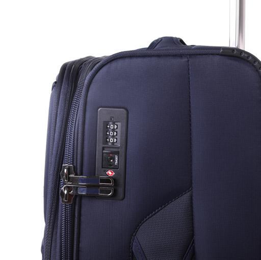 PARA JOHN PJTR3116 Polyester Soft Trolley Luggage Set, Blue - SW1hZ2U6NDA3NzE0