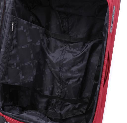 طقم حقائب سفر 3 حقائب مادة البوليستر بعجلات دوارة (20 ، 24 ، 28) بوصة أحمر PARA JOHN - Polyester Soft Trolley Luggage Set, Red - SW1hZ2U6MzY0ODI4