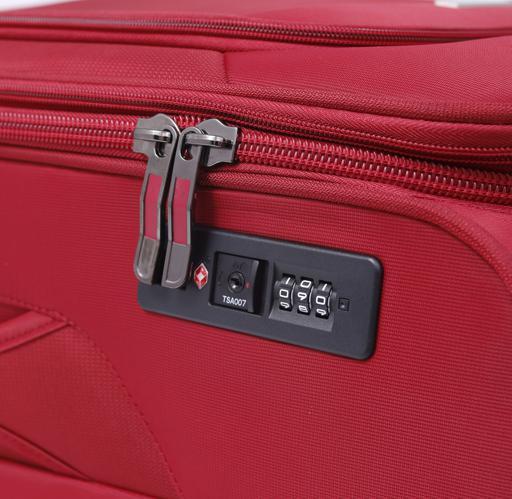 PARA JOHN Polyester Soft Trolley Luggage Set, Red - SW1hZ2U6MzY0ODQ2