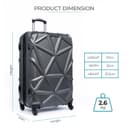 PARA JOHN PJTR3126 Matrix Luggage Trolley, Dark Grey 19 Inch