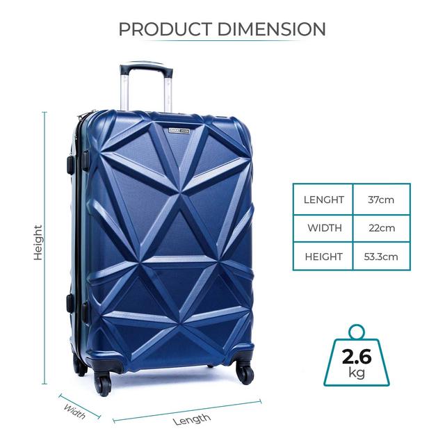 PARA JOHN PJTR3126 Matrix Luggage Trolley, Navy 19 Inch