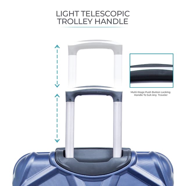 PARA JOHN PJTR3126 Matrix Luggage Trolley, Navy 19 Inch