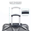 PARA JOHN Matrix 3 Pcs Trolley Luggage Set, Dark Grey