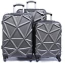 PARA JOHN Matrix 3 Pcs Trolley Luggage Set, Dark Grey