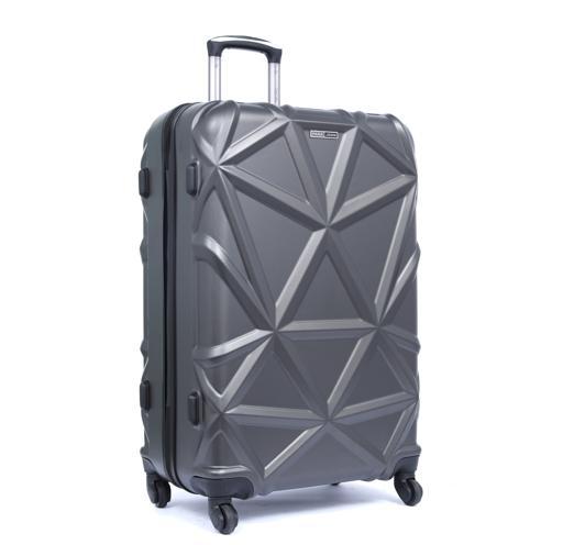 شنطة سفر قياس 23 بوصة لون رمادي PARA JOHN Matrix Luggage Trolley - SW1hZ2U6NDA3NjM4