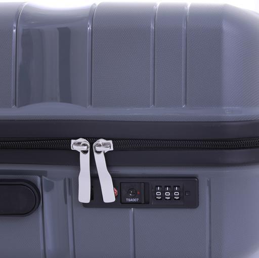 طقم حقائب سفر 3 حقائب مادة PP بعجلات دوارة (20 ، 24 ، 28) بوصة رمادي PARA JOHN - Novo 3 Pcs Trolley Luggage Set, Grey - SW1hZ2U6MzY1NTc3