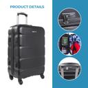 طقم حقائب سفر 3 حقائب مادة ABS بعجلات دوارة (20 ، 24 ، 28) بوصة رمادي غامق PARA JOHN - Sphinx 3 Pcs Trolley Luggage Set, Dark Grey - SW1hZ2U6MzY1MDk0