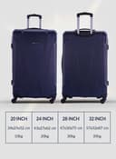 طقم حقائب سفر 4 حقائب مادة ABS بعجلات دوارة (20 ، 24 ، 28 ،32) بوصة أزرق PARA JOHN - 4 Pcs Zin Trolley Luggage Set, Blue - 161895