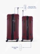 PARA JOHN 4 Pcs Zin Trolley Luggage Set, Dark Red - SW1hZ2U6MTQwODA4MQ==