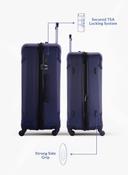 طقم حقائب سفر 4 حقائب مادة ABS بعجلات دوارة (20 ، 24 ، 28 ،32) بوصة أزرق PARA JOHN - 4 Pcs Zin Trolley Luggage Set, Blue - 161896