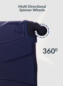 طقم حقائب سفر 4 حقائب مادة ABS بعجلات دوارة (20 ، 24 ، 28 ،32) بوصة أزرق PARA JOHN - 4 Pcs Zin Trolley Luggage Set, Blue - 161897