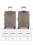 طقم حقائب سفر 4 حقائب مادة ABS بعجلات دوارة (20 ، 24 ، 28 ،32) بوصة ذهبي PARA JOHN - 4 Pcs Zin Trolley Luggage Set, Golden - SW1hZ2U6MTQwODEwMw==
