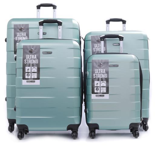 PARA JOHN 4 Pcs Zin Trolley Luggage Set, Green - SW1hZ2U6MzY1MjA4