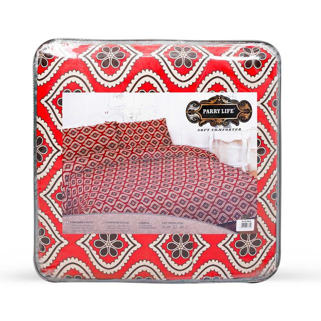 PARRY LIFE Comforter Set, 3 Pc - Flat Sheet, Comforter, 1 Pillow cases - Super Soft Fluffy Warm Comforter Set - Polyster Blanket, Throws for Sofa Fluffy Blanket Bed - SW1hZ2U6NDE4Njc0