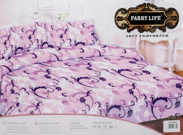 طقم سرير 3 قطع PARRY LIFE 3Pcs Comforter Set - SW1hZ2U6NDE4Njk3