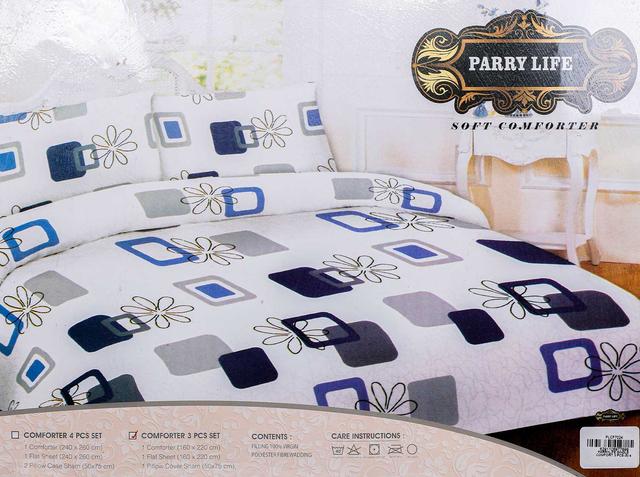 PARRY LIFE Comforter Set, 3 Pc - Flat Sheet, Comforter, 1 Pillow cases - Super Soft Fluffy Warm Comforter Set - Polyster Blanket, Throws for Sofa Fluffy Blanket Bed - SW1hZ2U6NDE4NzIx