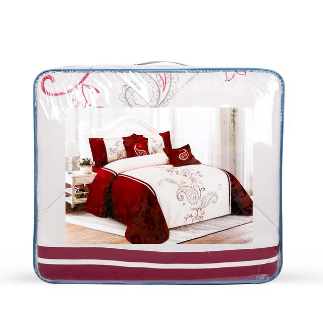 طقم سرير 8 قطع - أحمر PARRY LIFE 8Pcs Comforter Set - SW1hZ2U6NDE4NjE3