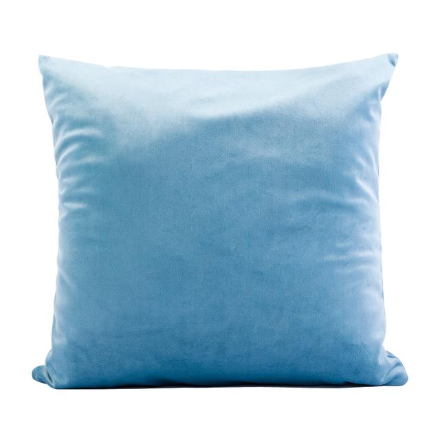 PARRY LIFE Decorative Velvet Cushion Pillow - Decorative Square Pillow Case - Ideal Pillow for Livingroom Sofa Couch Bedroom Car, 44cmx44cm - Square Cushion Pillow, Perfect to Match any Home Dcor-BLUE - SW1hZ2U6NDE3NjM0