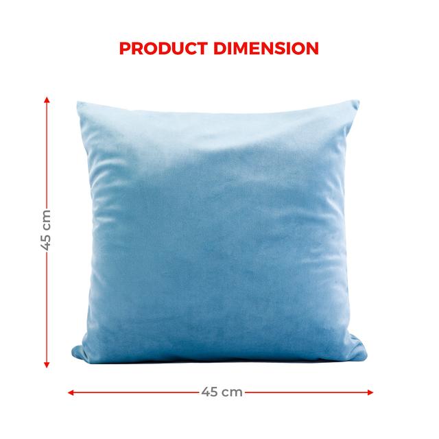 وسادة مخمل مربعة  44 * 44 سم - أزرق PARRY LIFE Decorative Velvet Cushion Pillow - SW1hZ2U6NDE3NjQw