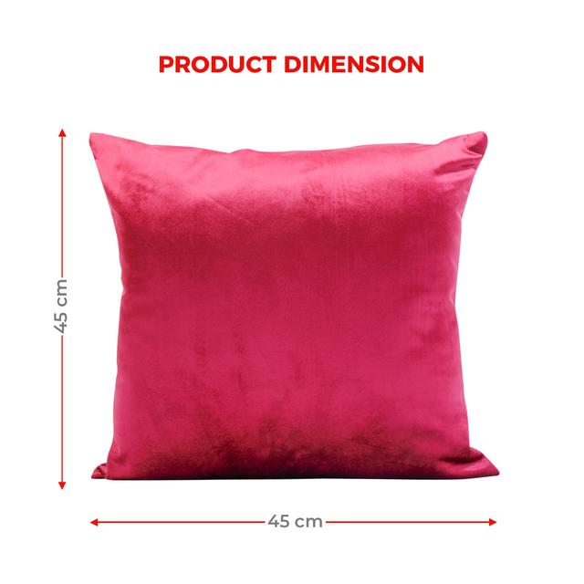 وسادة مربعة 44 * 44 سم - أحمر PARRY LIFE Decorative Velvet Cushion Pillow - SW1hZ2U6NDE3Njc2